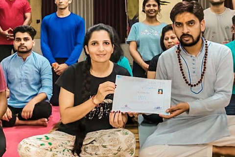 Certificate of Vyas Yoga School